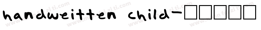 handweitten child字体转换